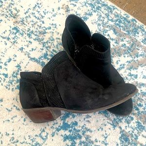 Black suede booties